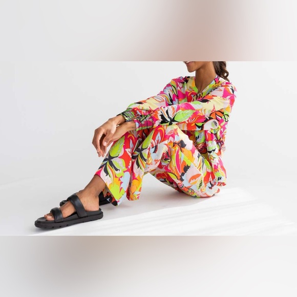 ROMANTIC ABSTRACT TROUSERS - Picture 4 of 8